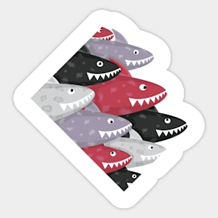 Interesting sharks new color Sticker